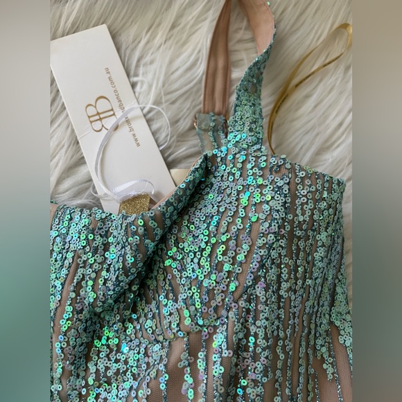 Bronx & Banco Mademoiselle Blue Sequin Mini Dress - Picture 5 of 7